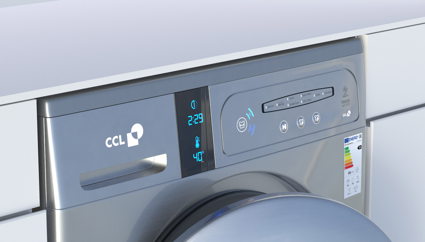 CCL Design products, Printed Electronics and HMI Interfaces, Connected home, Washing machine